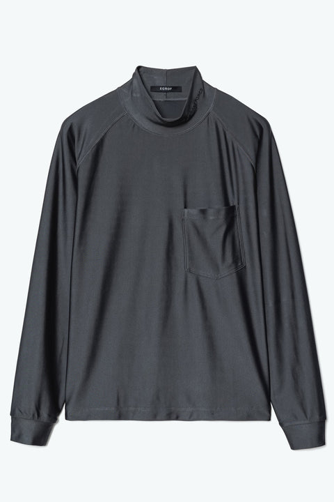 ECROF Stretch mock neck shirt